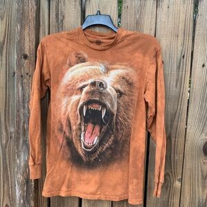 The Mountain Bear tie Dye long sleeve t-shirt size Youth Large.